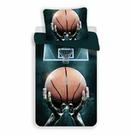 Pościel dla dzieci - Jerry Fabrics Pościel bawełniana 140x200 Koszykówka 1835 Basketball poszewka 70x90 - miniaturka - grafika 1