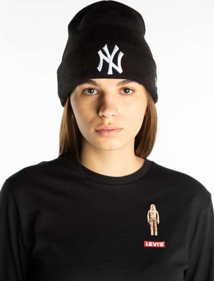New Era MLB ESSENTIAL CUFF 728 BLACK - - uniseks - czarny