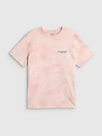 Koszulki i topy damskie - 4F T-shirt oversize z nadrukiem damski - różowy S - miniaturka - grafika 1