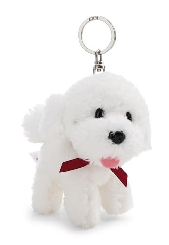 NICI 63400 brelok Bichon Frisé, wierny pluszowy towarzysz do plecaka lub torby, zawieszka na klucze dla małych i dużych, 10 cm, brązowy