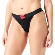Majtki damskie - HUGO Stringi z czerwoną etykietą dla kobiet, czarny 1, XXL - miniaturka - grafika 1