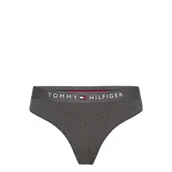 Majtki damskie - TOMMY HILFIGER STRINGI MAJTKI DAMSKIE THONG (EXT SIZES) GRAFITOWE r.XS - miniaturka - grafika 1