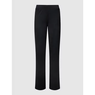 Spodnie damskie - Spodnie materiałowe o rozkloszowanym kroju z elastycznym pasem model PCOTINE - Pieces - grafika 1