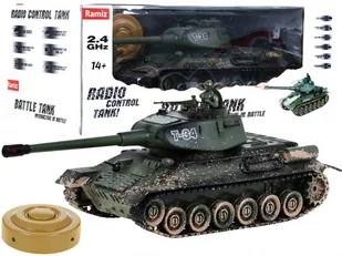 Ramiz, Czołg T-34 Kamuflaż 1:28 - Zabawki zdalnie sterowane - miniaturka - grafika 1