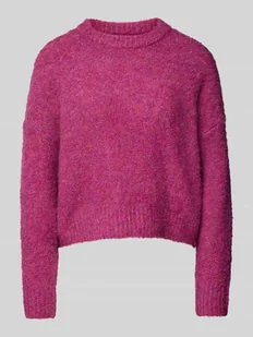 Sweter z dzianiny o kroju regular fit z dodatkiem wełny model ‘NATHERINE’ - Swetry damskie - miniaturka - grafika 1
