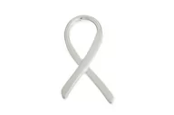 Broszki - Posrebrzana Wstążka Broszka Metalowa - miniaturka - grafika 1