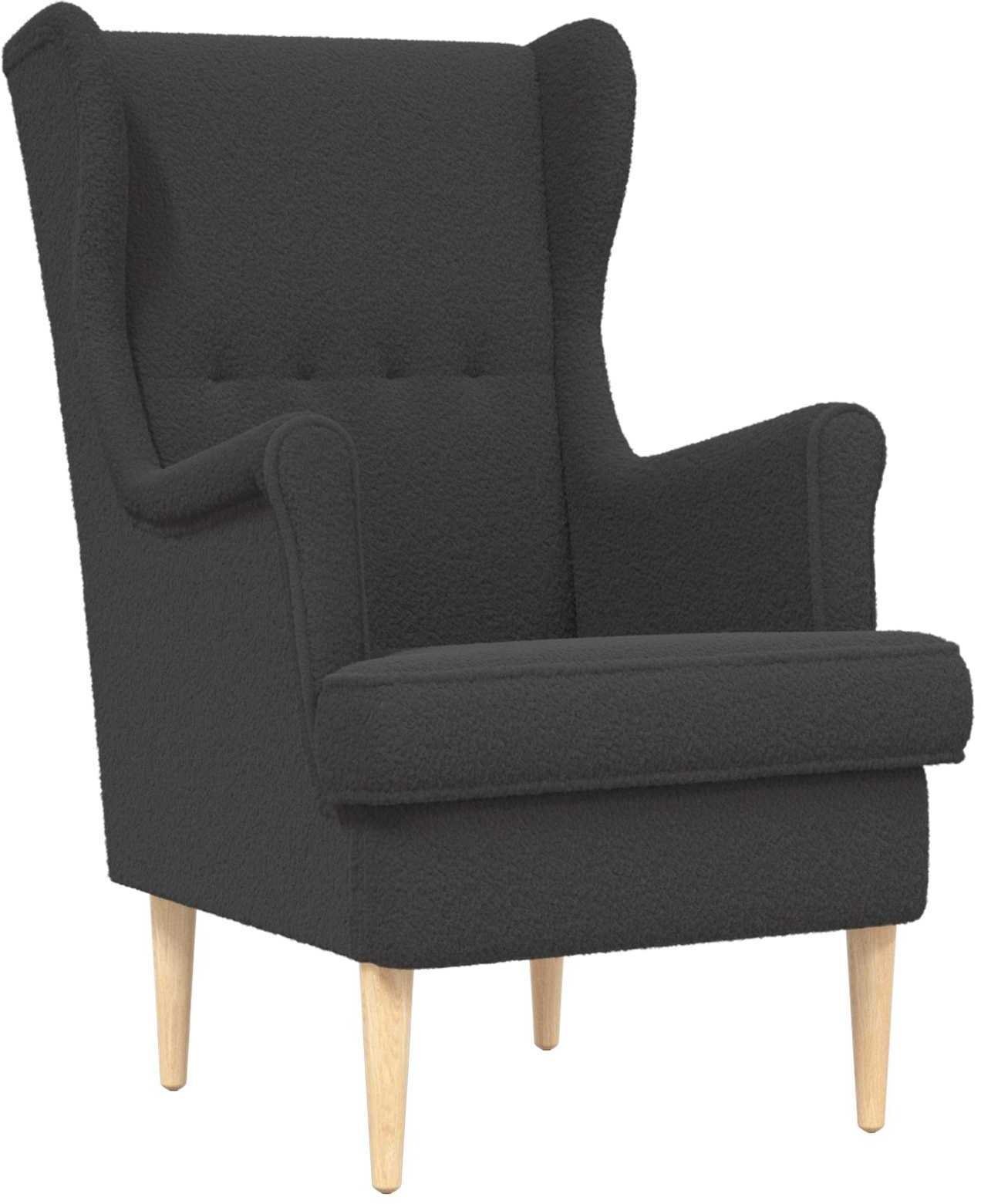 vidaXL vidaXL fotel Ciemnoszary tkanina