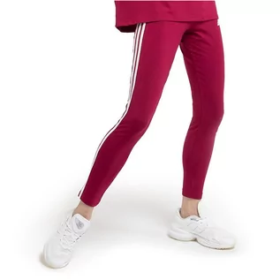 Legginsy - Adidas Legginsy Loungewear Essentials 3-Stripes HD1826 - bordowe - grafika 1