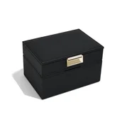 Pudełka i szkatułki - Pudełko na biżuterię 2-poziomowe (czarne) Mini Classic Stackers - miniaturka - grafika 1