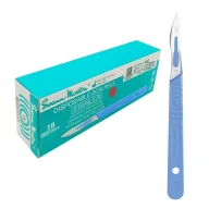 Meble i wyposażenie gabinetów medycznych - Skalpel chirurgiczny 18 sterylny 10szt stal nierdzewna Swann-Morton - miniaturka - grafika 1