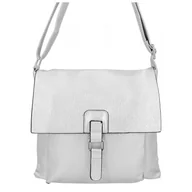 Torebki damskie - Torebka Damska Listonoszka Vintage firmy Hernan T-17 Srebrna - miniaturka - grafika 1