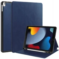 Etui do tabletów - ETUI do Apple iPad 7 2019 8 2020 9 2021 10.2 cali Gen Generacji LEATHER CASE PEN granat Case Obudowa Pokrowiec Futerał - miniaturka - grafika 1
