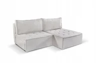 Narożniki - Sofa w kształcie L mini Bohoo narożnik tkanina Raven jasnobeżowy prawy - miniaturka - grafika 1
