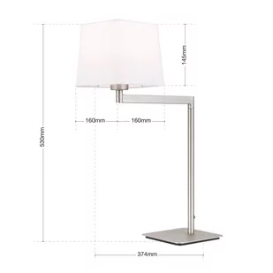 Lampa stołowa z tkaniny Carlton, nikiel matowy - Lampy stojące - miniaturka - grafika 3