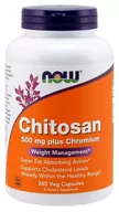 Suplementy naturalne - Now Foods Chitosan - Chitozan 500 mg + Chrom 100 mcg (240 kaps.) - miniaturka - grafika 1