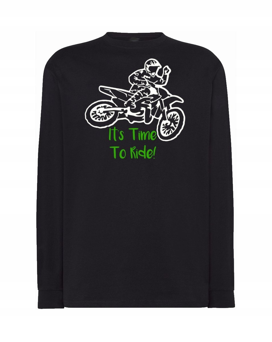 Longsleeve męski nadruk Motocross Jazda r.XS