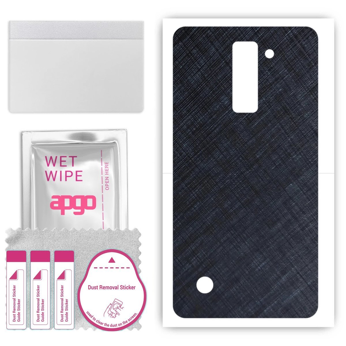 Folia naklejka skórka strukturalna na TYŁ do LG Stylus 2 Plus - Tytan Niebieski - apgo SKINS