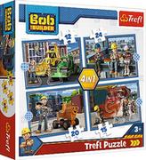 Puzzle - Bob Budowniczy, puzzle Pracowity dzień, 4w1 - miniaturka - grafika 1