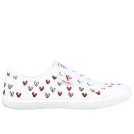 Sneakersy damskie - Buty Skechers JGoldcrown Bobs B Cute Love Brigade 113951WRPK - białe - miniaturka - grafika 1