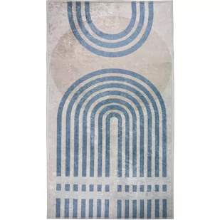 Niebiesko-szary dywan 140x80 cm – Vitaus - Dywany - miniaturka - grafika 1