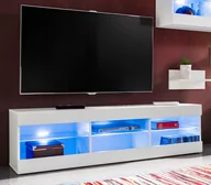 Szafki RTV - Szafka RTV / Blue LED / Biała / Czarna / Dąb Wotan - miniaturka - grafika 1