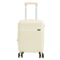 Walizki - Walizka Kabinowa Podróżna Mała Solier Nokiro 16' Xs - Beż - miniaturka - grafika 1