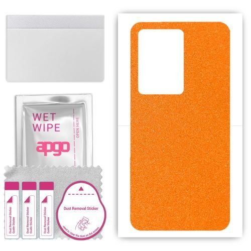 folia naklejka skórka strukturalna na TYŁ do Vivo V30 SE - Pomarańczowy Pastel Matowy - apgo SKINS