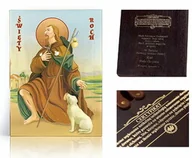 Ikony i obrazy sakralne - Ikona religijna Święty Roch - patron chroniący od zarazy - miniaturka - grafika 1
