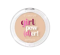 Pudry do twarzy - Claresa, puder prasowany GIRL POW(D)ER 01 TRANSLUCENT 12g - miniaturka - grafika 1
