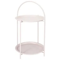 Ławy i stoliki kawowe - Stolik kawowy dwupoziomowy KOOPMAN 40 x 66 cm Beżowy - miniaturka - grafika 1