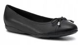 Baleriny - GEOX ANNYTAH BALERINY CZARNE SKÓRZANE 37 ŻUL - miniaturka - grafika 1
