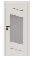 Drzwi wewnętrzne - Dre Drzwi Wewnętrzne Z Szybą Triesta 3 Okleina Biała Mat - miniaturka - grafika 1