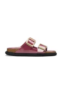 Klapki i japonki damskie - Birkenstock klapki skórzane Arizona Droplet Buckle damskie kolor czerwony 1030367 - miniaturka - grafika 1