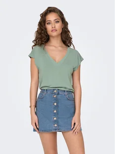 ONLY T-Shirt Free 15287041 Zielony Regular Fit - Koszulki i topy damskie - miniaturka - grafika 1