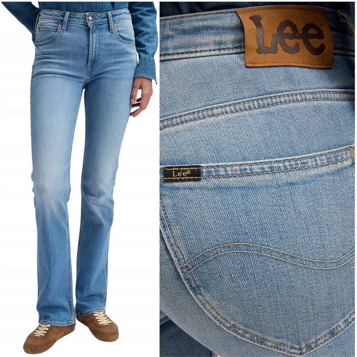 Lee BREESE BOOT bootcut Shine rozszerzane damskie spodnie jeansowe W26 L33