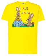 Koszulki i topy damskie - KOSZULKA ŻÓŁTA ŚWIĄTECZNA WIELKANOCNA NA WIELKANOC ZAJĄC - miniaturka - grafika 1
