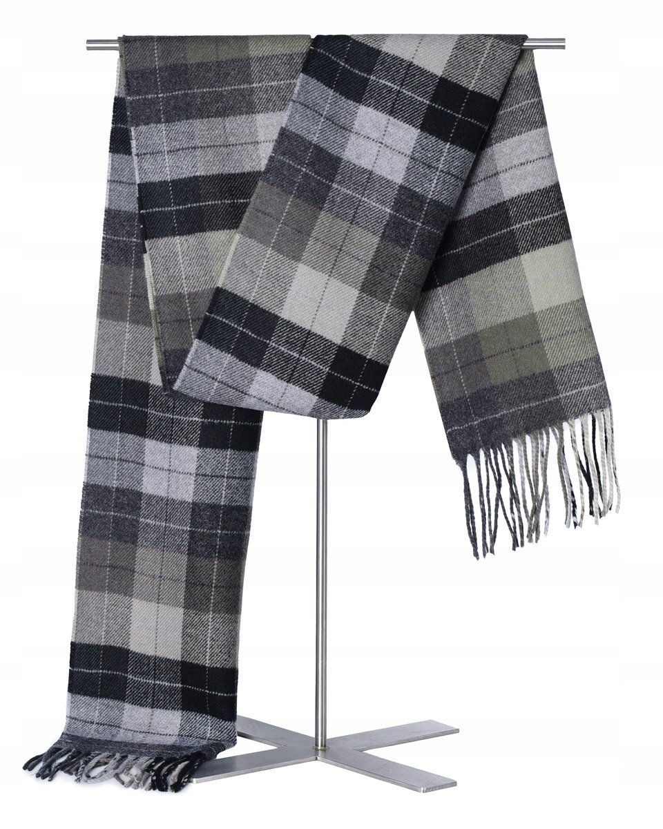 Szal Szalik Męski Zimowy Ciepły W Kratkę Krata