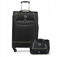 Walizki - PUCCINI Zestaw WALIZEK Podróżnych Komplet Miękkie Średnia + Kuferek 2w1 - miniaturka - grafika 1