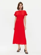 Sukienki - Tommy Hilfiger Sukienka codzienna WW0WW41869 Czerwony Relaxed Fit - miniaturka - grafika 1