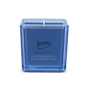 ipuro - Dekoracyjna świeca zapachowa Ipuro sunny beachtime – minimalistyczne i purystyczne świece zapachowe w szkle – intensywne świece zapachowe z chrupiącymi i świeżymi nutami – stylowa świeca 125 g - Świece - miniaturka - grafika 1