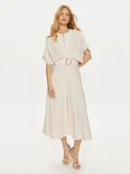 Sukienki - Imperial Sukienka koktajlowa ADJUHDFC Beżowy Regular Fit - miniaturka - grafika 1