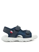 Buty dla chłopców - Tommy Hilfiger Sandały Velcro Sandal T1B2-33898-1591 S Granatowy - miniaturka - grafika 1