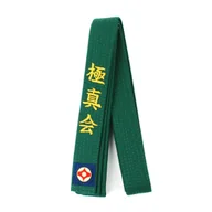 Kimona, stroje i obuwie - Pas Do Kyokushin Karate Zielony haft naszywka 240 - miniaturka - grafika 1