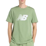 Koszulki męskie - Koszulka męska New Balance MT43906AAR - zielona - miniaturka - grafika 1