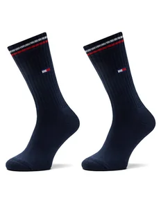 Tommy Hilfiger Zestaw 2 par wysokich skarpet damskich 701228176 Granatowy - Skarpetki damskie - miniaturka - grafika 1