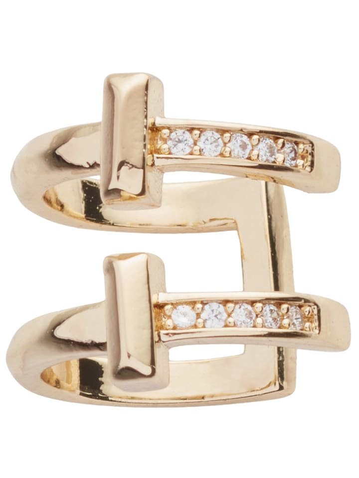 U.S. Polo Assn. Pozłacana nausznica z kryształami