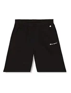 Spodenki damskie - Champion Unisex dziecięce szorty Eco Future Spring Terry Long Bermudy, czarny, 13-14 Lat - miniaturka - grafika 1