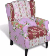 Fotele - Elior Patchworkowy fotel uszak - Fiore - miniaturka - grafika 1