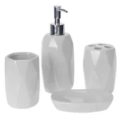 Akcesoria łazienkowe - Komplet łazienkowy Dolomit, biały - miniaturka - grafika 1