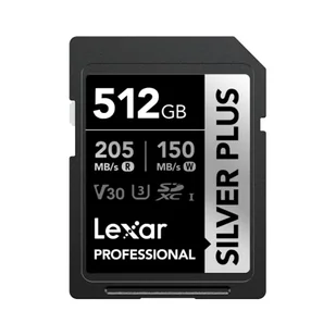 Lexar Professional SILVER PLUS 512 GB SDXC UHS-I LSDSIPL512G-BNNNG - Karty pamięci - miniaturka - grafika 1